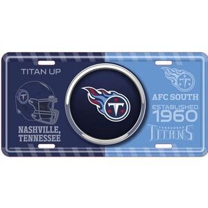 Tennessee Titans NFL Bullseye License Plate